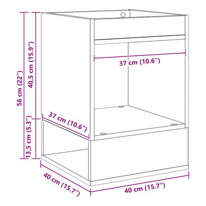 vidaXL End Table 2 pcs Old Wood 40 x 40 x 56 cm Engineered Wood