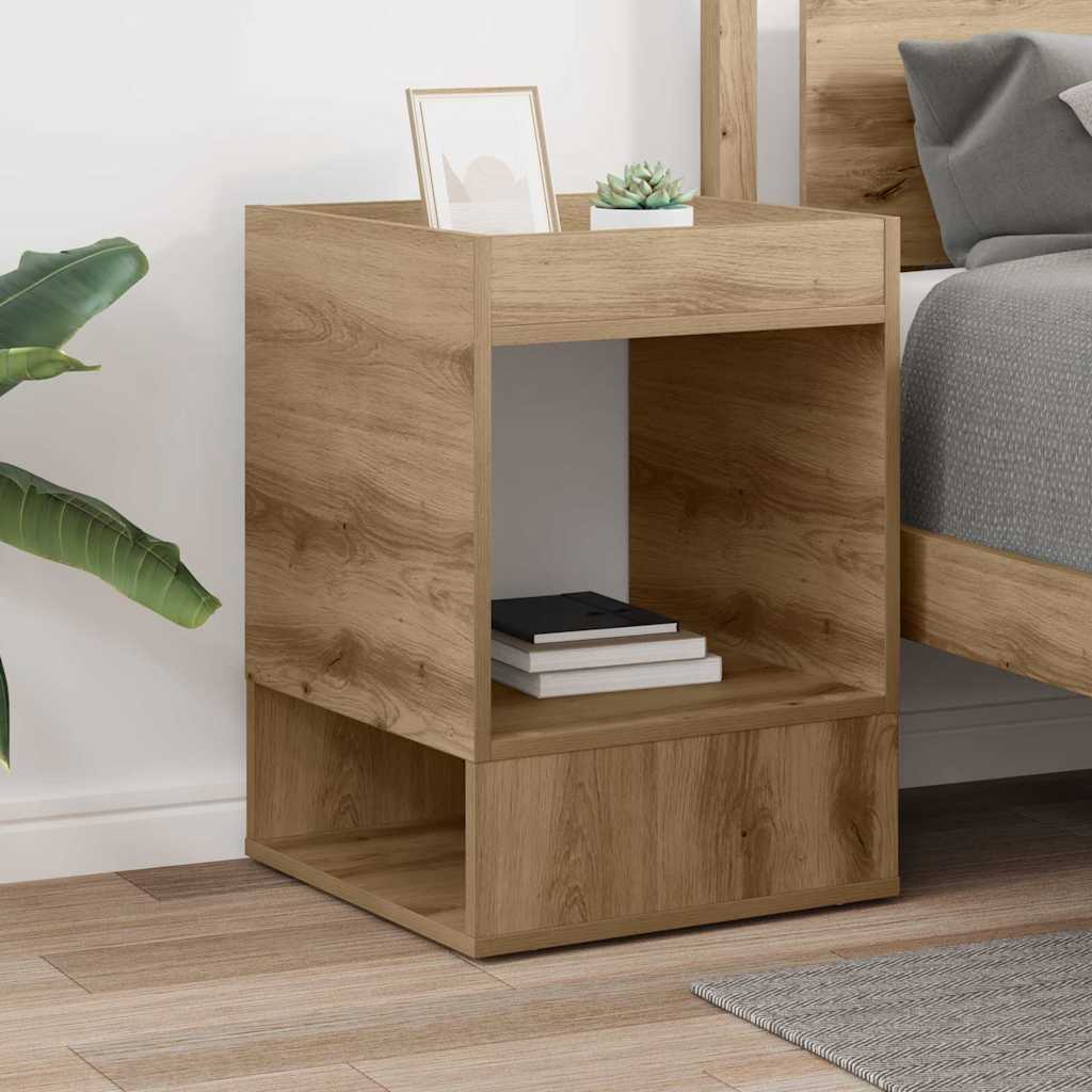 vidaXL End Table Artisan Oak 40 x 40 x 56 cm Engineered Wood