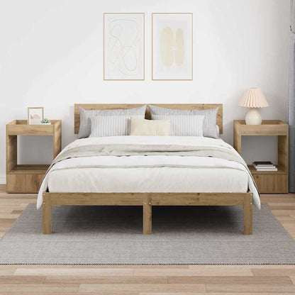 vidaXL End Table 2 pcs Artisan Oak 40 x 40 x 56 cm Engineered Wood