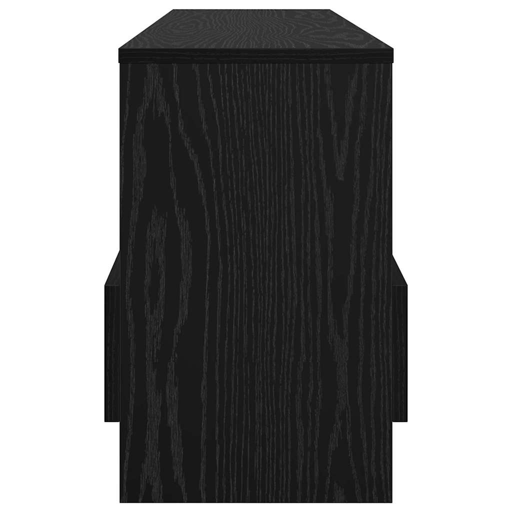 vidaXL Magazine Rack Black Oak 102 x 30 x 45 cm