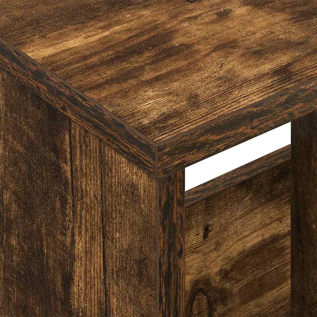 vidaXL Magazine Rack Smoked Oak 102 x 30 x 45 cm