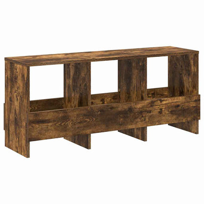 vidaXL Magazine Rack Smoked Oak 102 x 30 x 45 cm