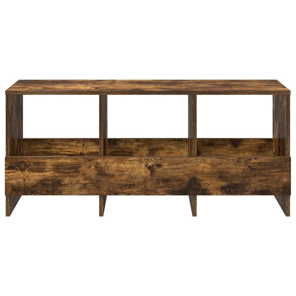 vidaXL Magazine Rack Smoked Oak 102 x 30 x 45 cm
