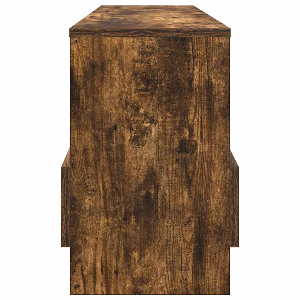 vidaXL Magazine Rack Smoked Oak 102 x 30 x 45 cm