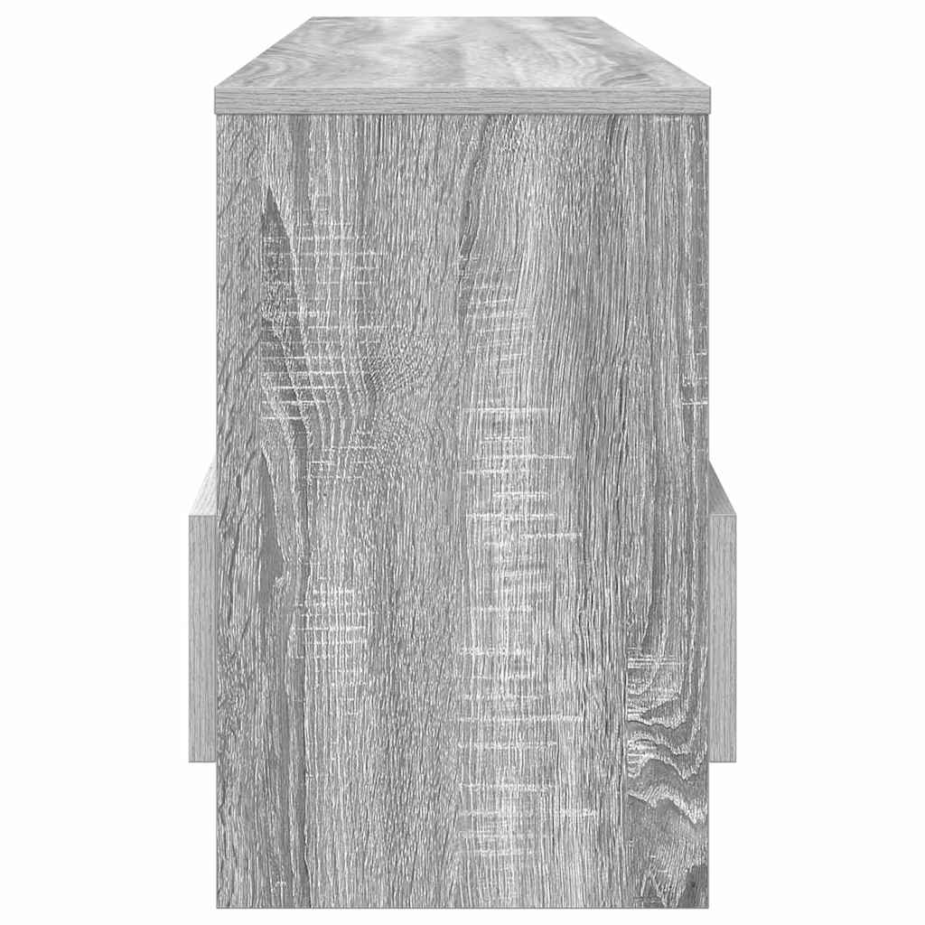 vidaXL Magazine Rack Grey Sonoma 102 x 30 x 45 cm