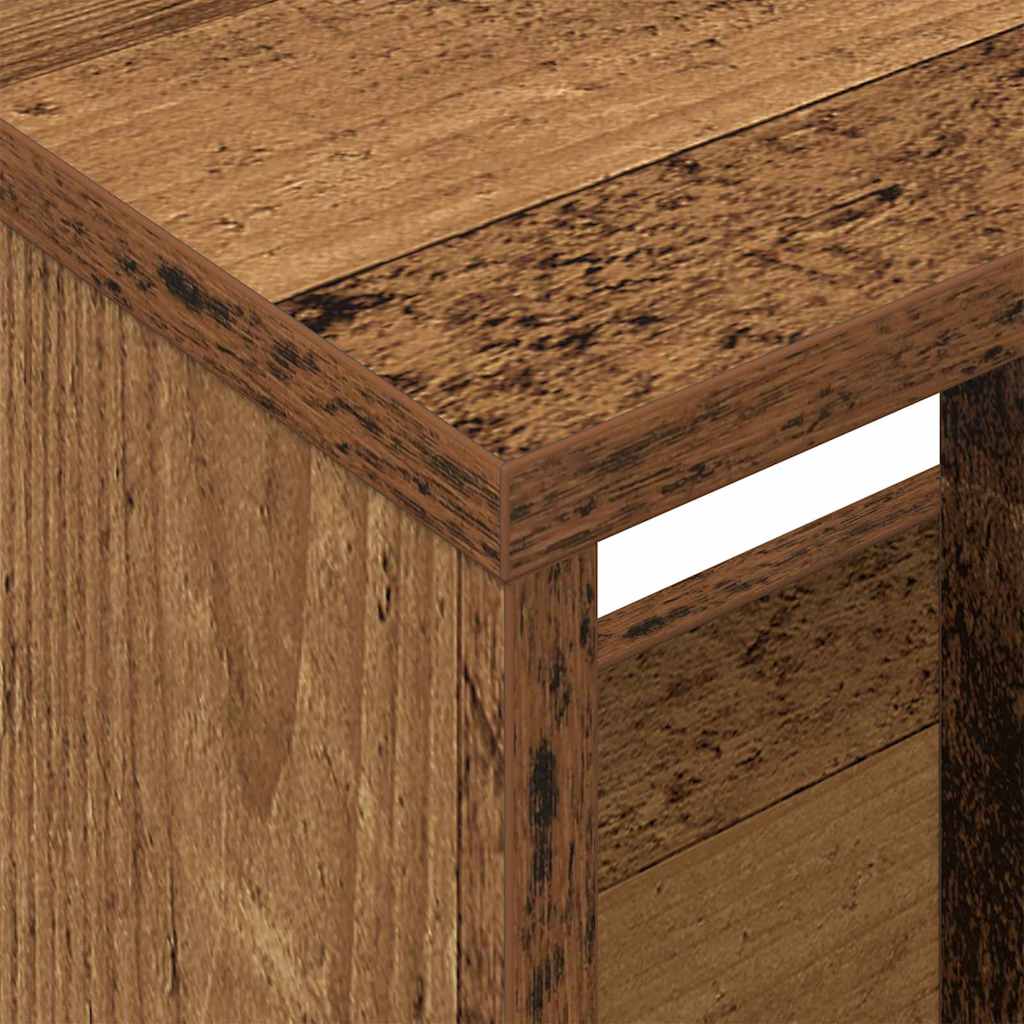 vidaXL Magazine Rack Old Wood 102 x 30 x 45 cm