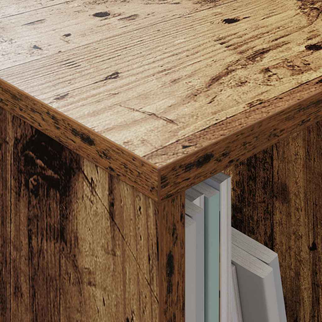 vidaXL Magazine Rack Old Wood 102 x 30 x 45 cm