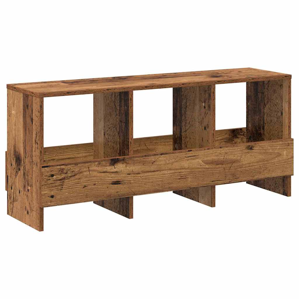 vidaXL Magazine Rack Old Wood 102 x 30 x 45 cm