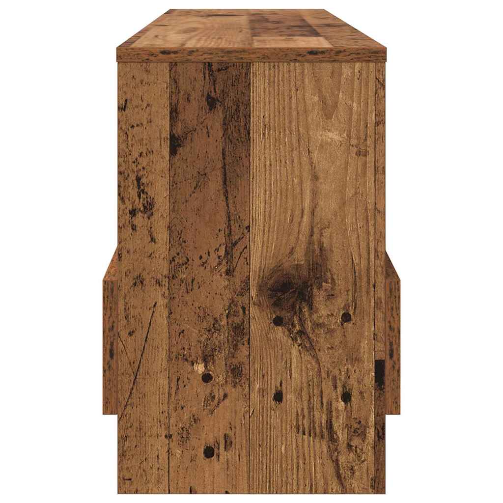 vidaXL Magazine Rack Old Wood 102 x 30 x 45 cm