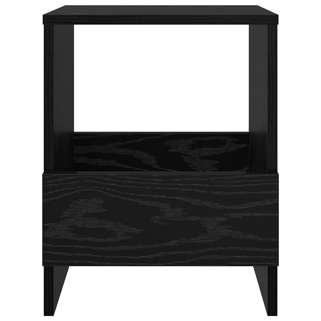 vidaXL Magazine Rack Black Oak 35 x 30 x 45 cm