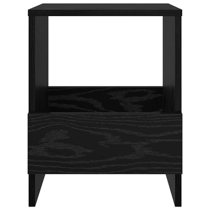vidaXL Magazine Rack Black Oak 35 x 30 x 45 cm