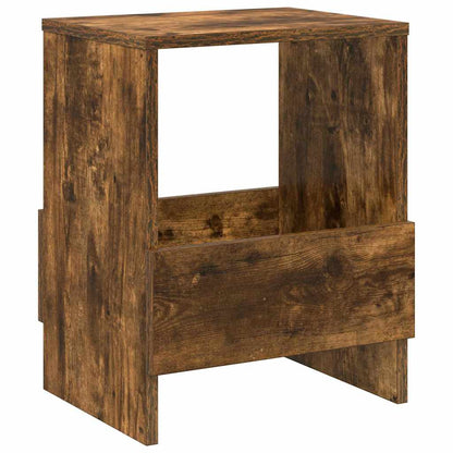 vidaXL Magazine Rack Smoked Oak 35 x 30 x 45 cm