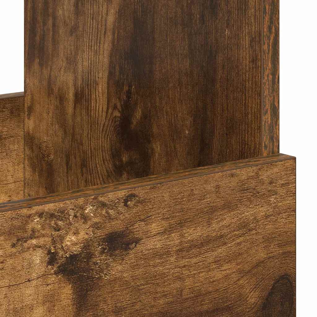 vidaXL Magazine Rack 2 pcs Smoked Oak 35 x 30 x 45 cm