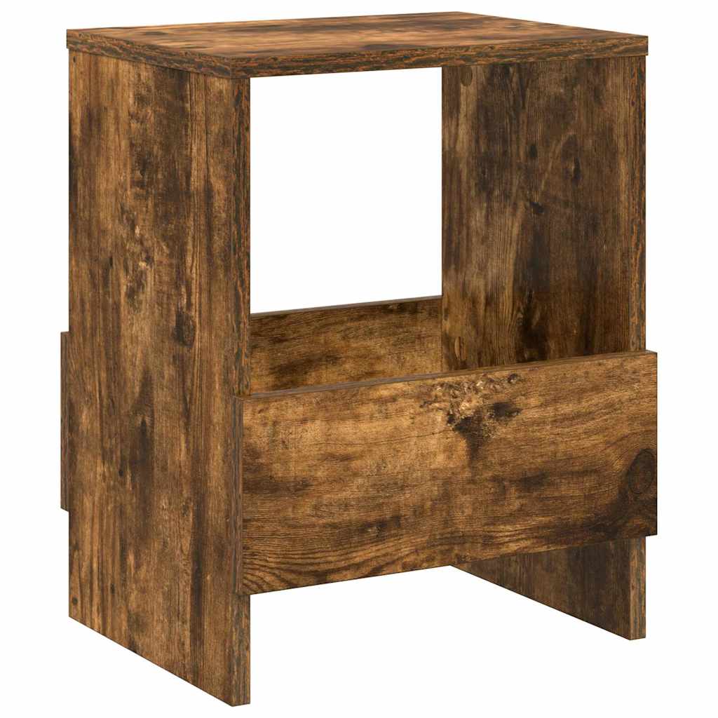 vidaXL Magazine Rack 2 pcs Smoked Oak 35 x 30 x 45 cm