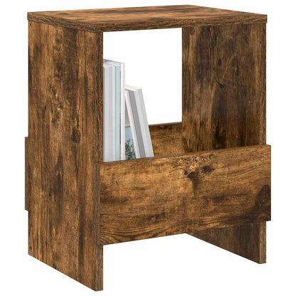 vidaXL Magazine Rack 2 pcs Smoked Oak 35 x 30 x 45 cm