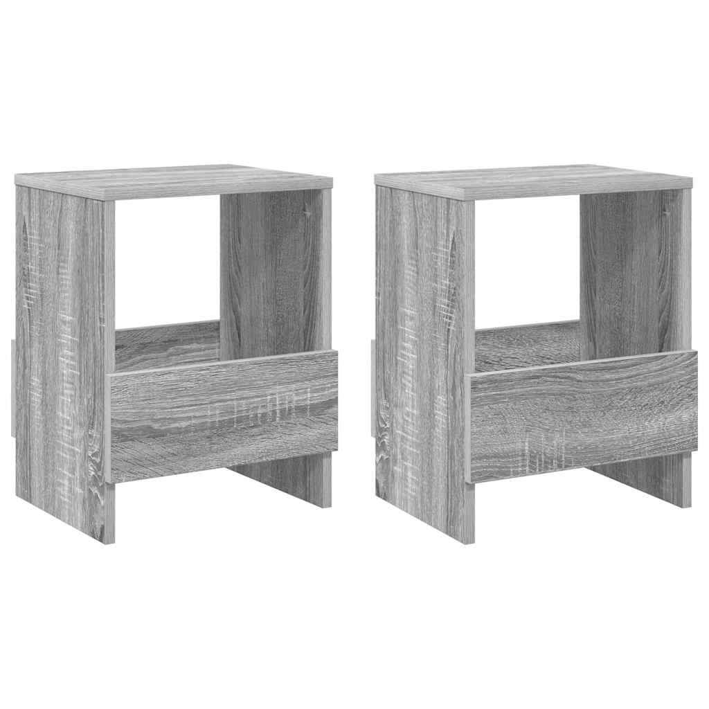 vidaXL Magazine Rack 2 pcs Grey Sonoma 35 x 30 x 45 cm