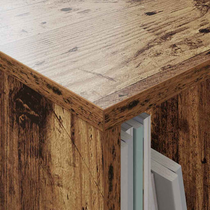 vidaXL Magazine Rack Old Wood 35 x 30 x 45 cm