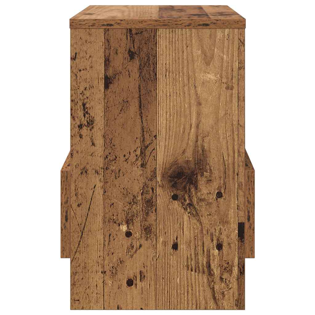 vidaXL Magazine Rack Old Wood 35 x 30 x 45 cm