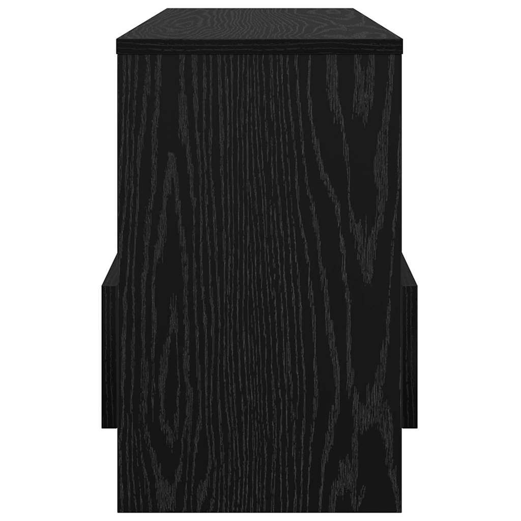 vidaXL Magazine Rack Black Oak 68.5 x 30 x 45 cm