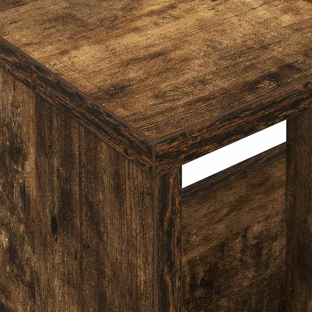 vidaXL Magazine Rack Smoked Oak 68.5 x 30 x 45 cm