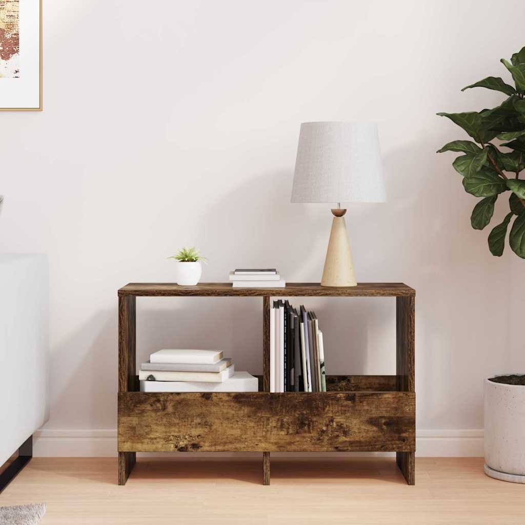 vidaXL Magazine Rack Smoked Oak 68.5 x 30 x 45 cm