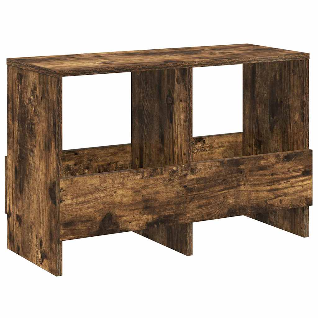 vidaXL Magazine Rack Smoked Oak 68.5 x 30 x 45 cm
