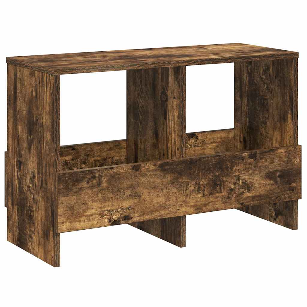 vidaXL Magazine Rack Smoked Oak 68.5 x 30 x 45 cm