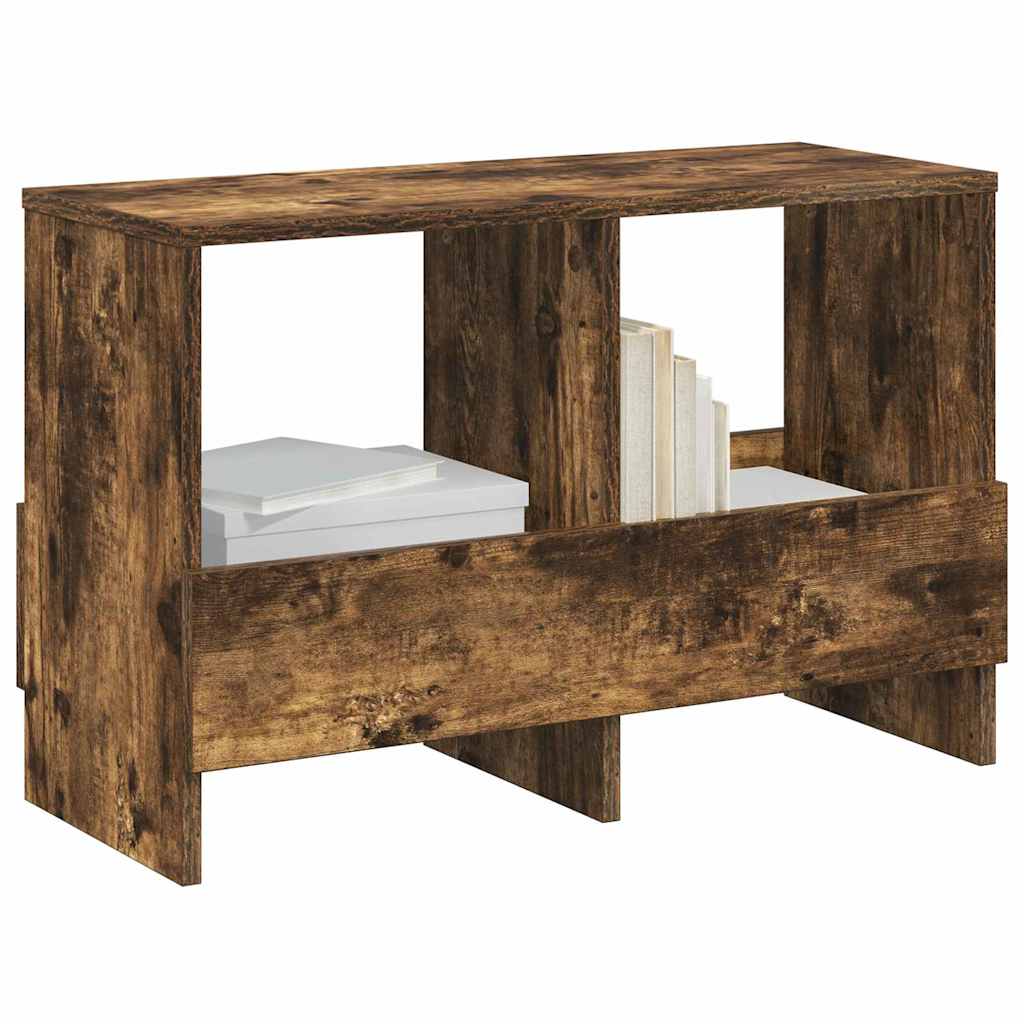 vidaXL Magazine Rack Smoked Oak 68.5 x 30 x 45 cm