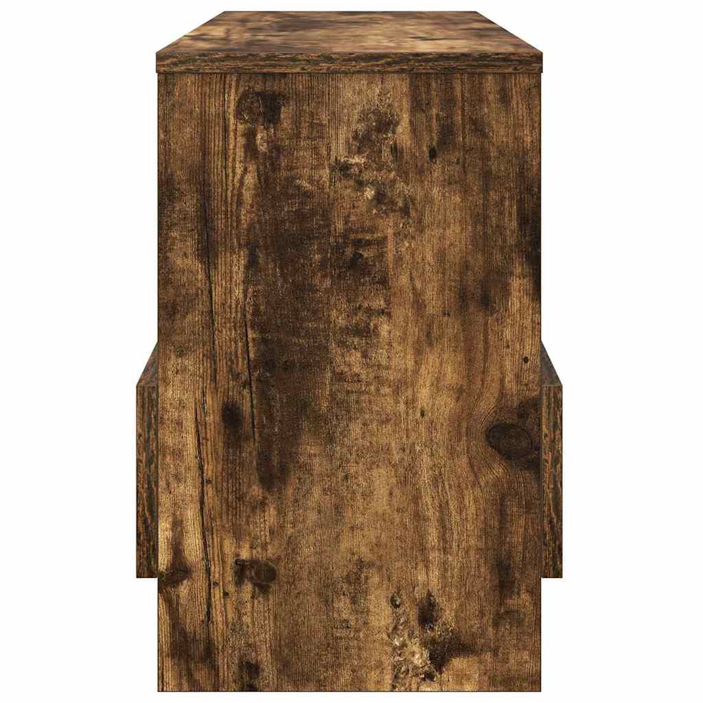 vidaXL Magazine Rack Smoked Oak 68.5 x 30 x 45 cm