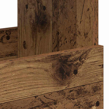 vidaXL Magazine Rack Old Wood 68.5 x 30 x 45 cm