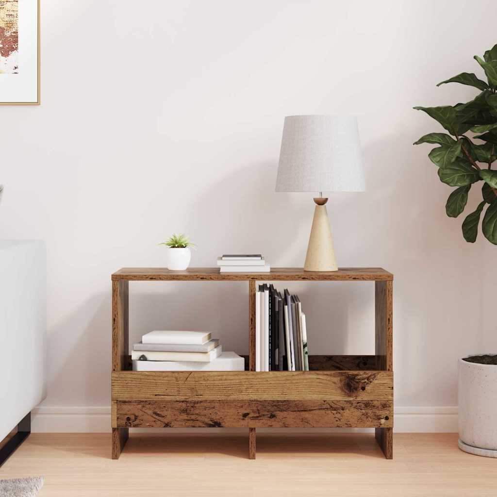 vidaXL Magazine Rack Old Wood 68.5 x 30 x 45 cm