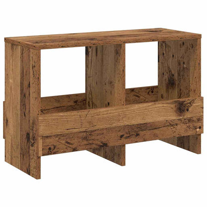 vidaXL Magazine Rack Old Wood 68.5 x 30 x 45 cm