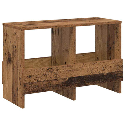 vidaXL Magazine Rack Old Wood 68.5 x 30 x 45 cm