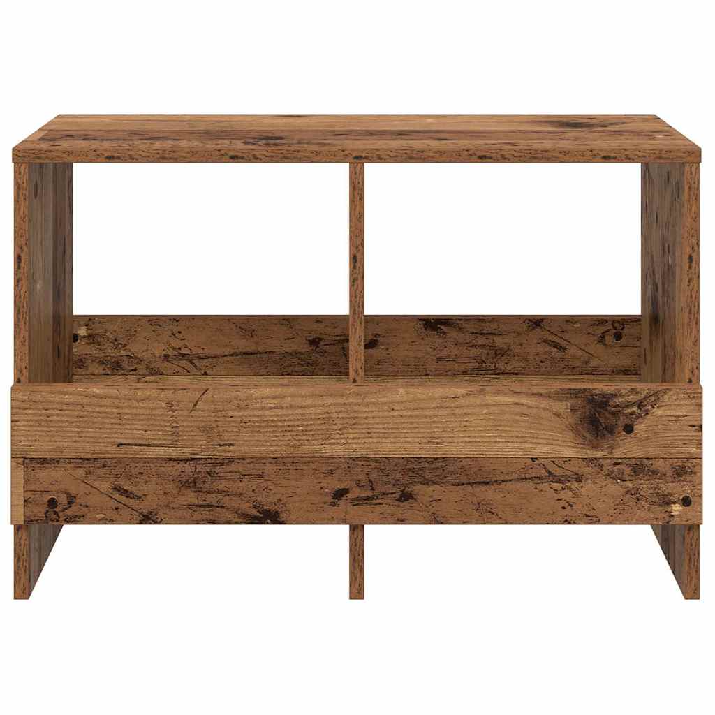 vidaXL Magazine Rack Old Wood 68.5 x 30 x 45 cm