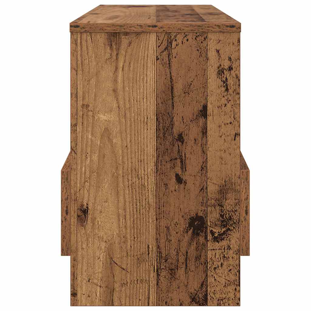 vidaXL Magazine Rack Old Wood 68.5 x 30 x 45 cm