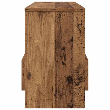 vidaXL Magazine Rack Old Wood 68.5 x 30 x 45 cm
