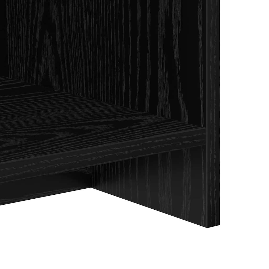 vidaXL TV Stand Black Oak 102 x 35 x 45 cm Engineered Wood