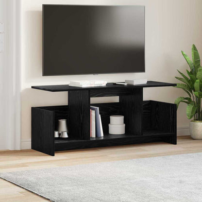 vidaXL TV Stand Black Oak 102 x 35 x 45 cm Engineered Wood
