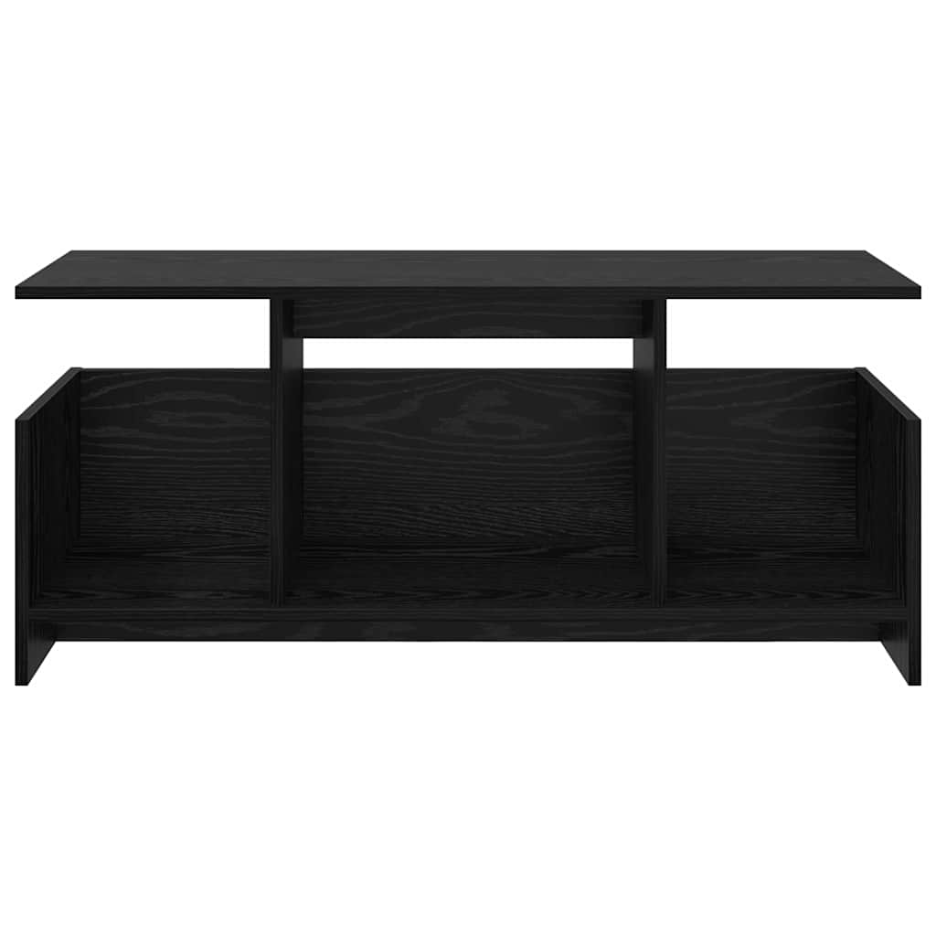 vidaXL TV Stand Black Oak 102 x 35 x 45 cm Engineered Wood