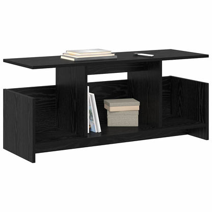 vidaXL TV Stand Black Oak 102 x 35 x 45 cm Engineered Wood