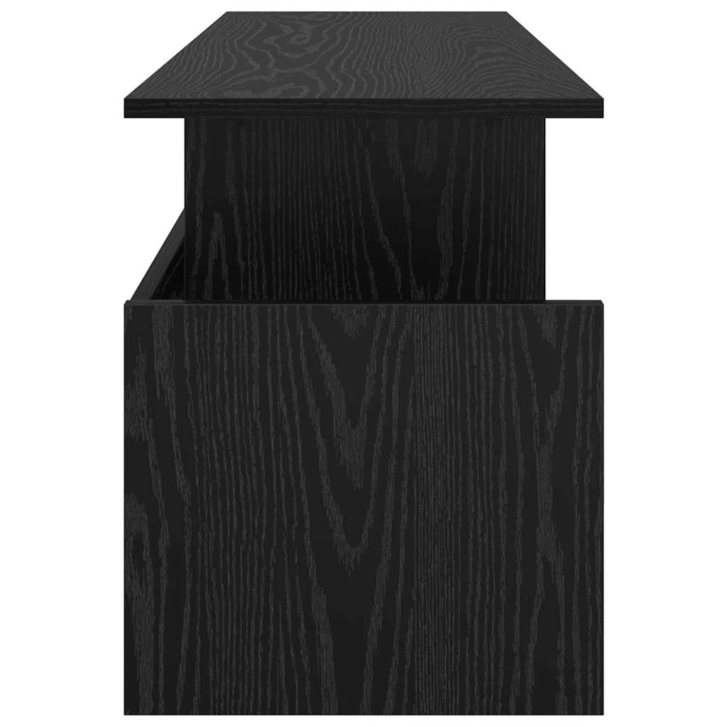 vidaXL TV Stand Black Oak 102 x 35 x 45 cm Engineered Wood