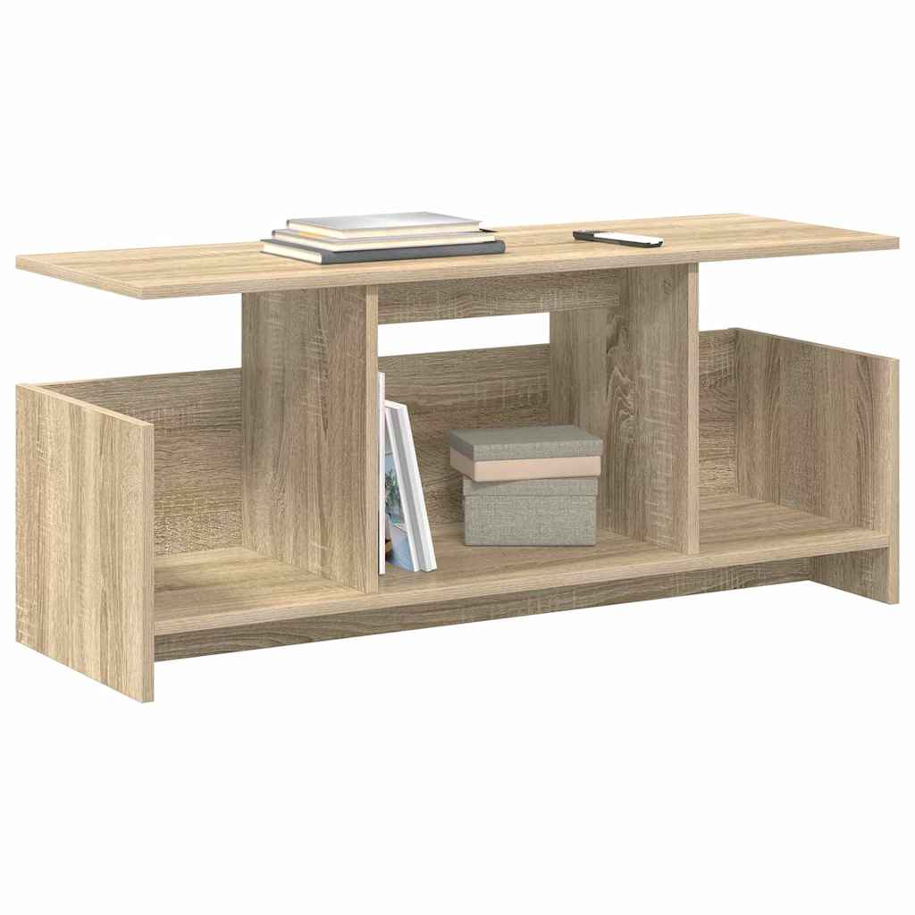 vidaXL TV Stand Sonoma Oak 102 x 35 x 45 cm Engineered Wood
