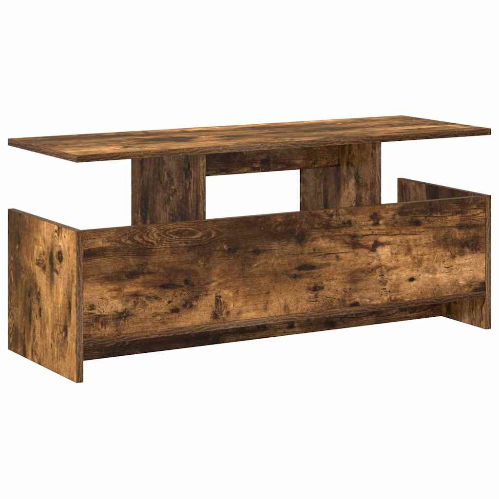 vidaXL TV Stand Smoked Oak 102 x 35 x 45 cm Engineered Wood