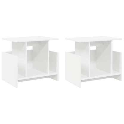 vidaXL TV Stand 2 pcs White 50 x 35 x 45 cm Engineered Wood