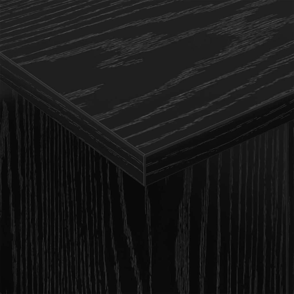 vidaXL TV Stand Black Oak 50 x 35 x 45 cm Engineered Wood