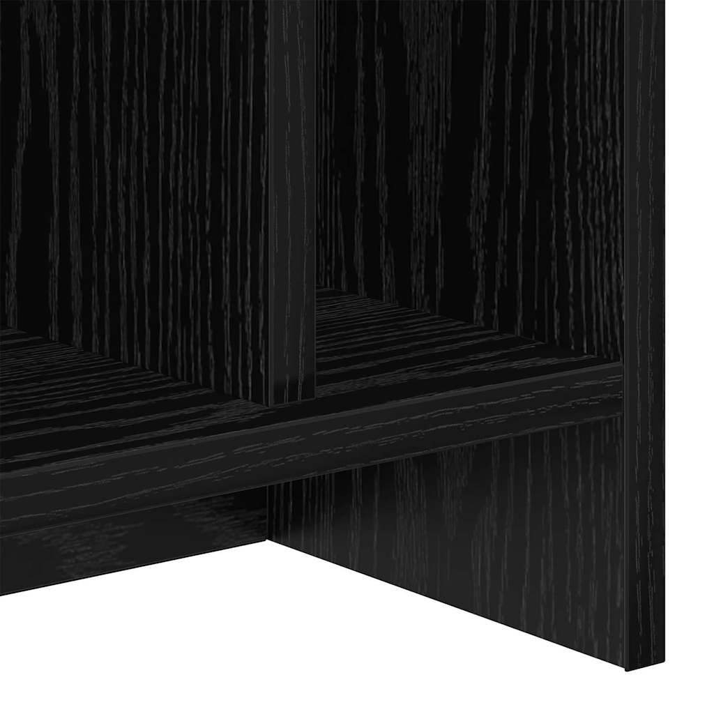 vidaXL TV Stand Black Oak 50 x 35 x 45 cm Engineered Wood