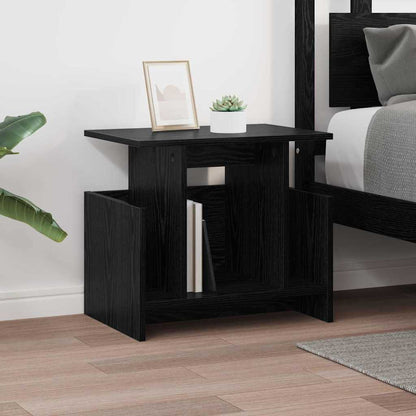 vidaXL TV Stand 2 pcs Black Oak 50 x 35 x 45 cm Engineered Wood