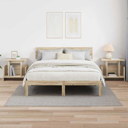 vidaXL TV Stand 2 pcs Sonoma Oak 50 x 35 x 45 cm Engineered Wood