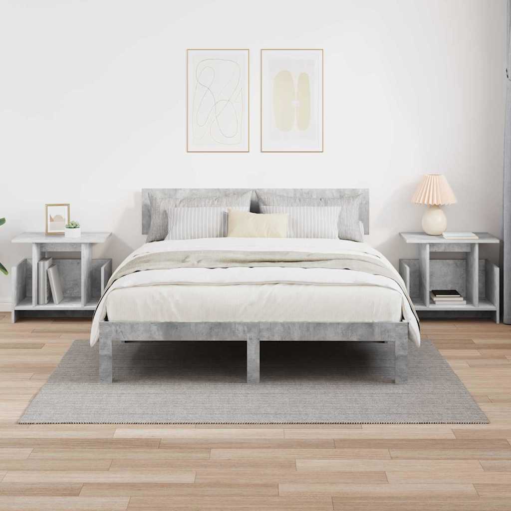 vidaXL TV Stand 2 pcs Concrete Grey 50 x 35 x 45 cm Engineered Wood
