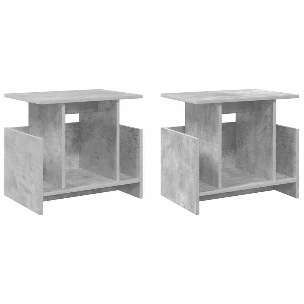 vidaXL TV Stand 2 pcs Concrete Grey 50 x 35 x 45 cm Engineered Wood